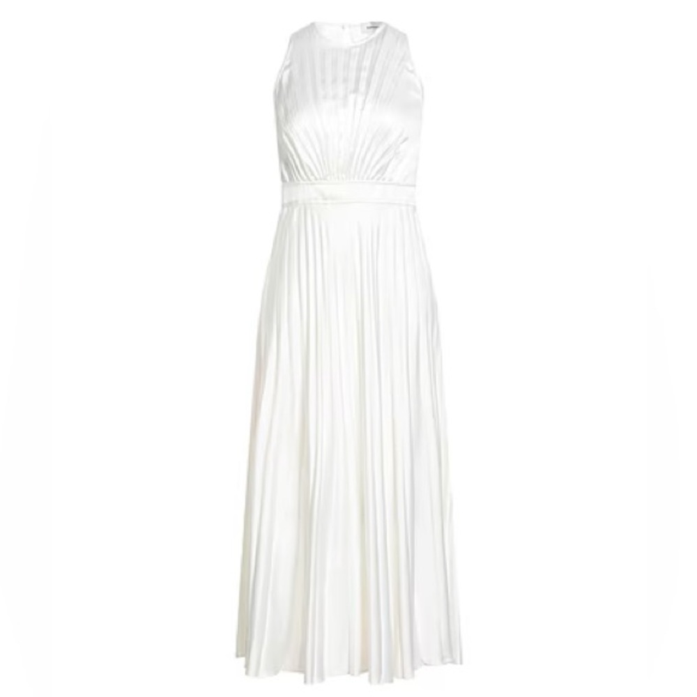 Sandro Jolie Pleated Midi Dress Size FR 38 (US 6) - Picture 2 of 6